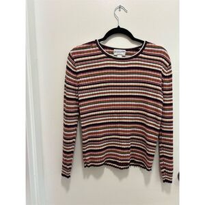 Pendleton Multicolor Striped Crew Neck Sweater